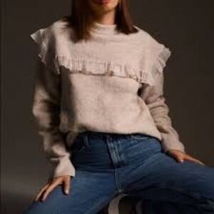 Zara Combination Organza Knit Sweater